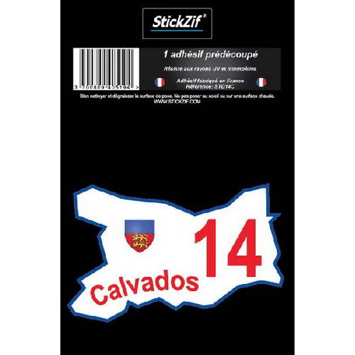 Stickers Multi-couleurs 1 Adhesif Departement CARTE CALVADOS