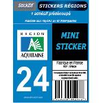 Stickers Plaques Immatriculation 1 Adhesif Moto Region Departement 24 NOUVELLE-AQUITAINE