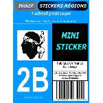 Stickers Plaques Immatriculation 1 Adhesif Moto Region Departement 2B CORSE