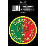 Stickers Multi-couleurs 1 Adhesif Rond Avec Croix du Portugal Campeoes Da Europa 2016 STP2R