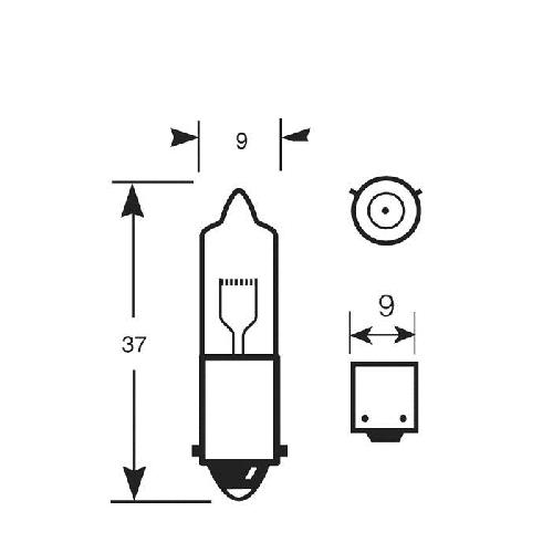 Ampoule - Eclairage Tableau De Bord 1 Ampoule 12V 21W H21W BAY9S -BLISTER