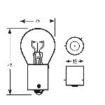 Ampoules BA 12V 1 Ampoule 12V 21W OSP BAU15S Orange