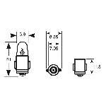 Ampoule - Eclairage Tableau De Bord 1 Ampoule 12V 2W BA7S PEANUT x10