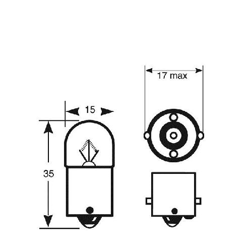 Ampoule - Eclairage Tableau De Bord 1 Ampoule 12V 5W BA15S SSC x10