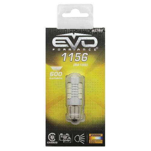 Ampoules BA 12V 1 Ampoule Led S600 12-24V P21W Ba15s EvoFormance - 6500k Ambre - EvoFormance