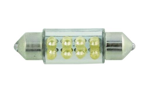 Ampoules Wedgebase - Veilleuses 1 Ampoule navette 8 LED 36mm eclairage blanc