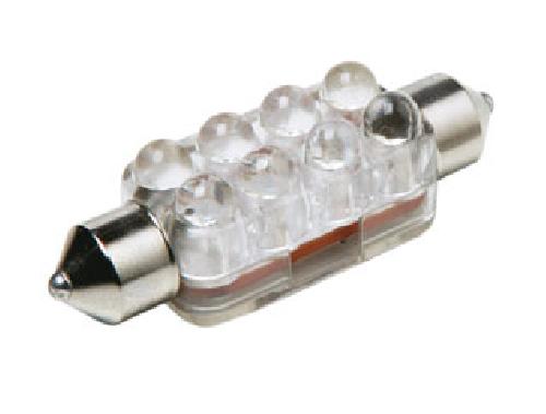 Ampoules Wedgebase - Veilleuses 1 Ampoule Navette 8 LEDs Ultra-Brillant -13x36mm - Blanc