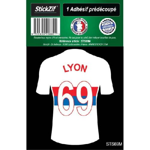 Stickers Multi-couleurs 1 Autocollant Maillot De Foot Lyon 69