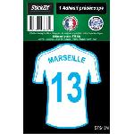 Stickers Multi-couleurs 1 Autocollant Maillot De Foot Marseille 13