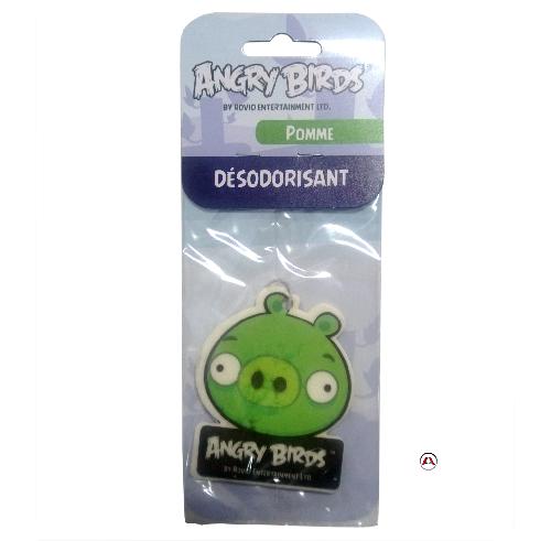 1 Desodorisant - Angry Birds Cochon Vert - Pomme