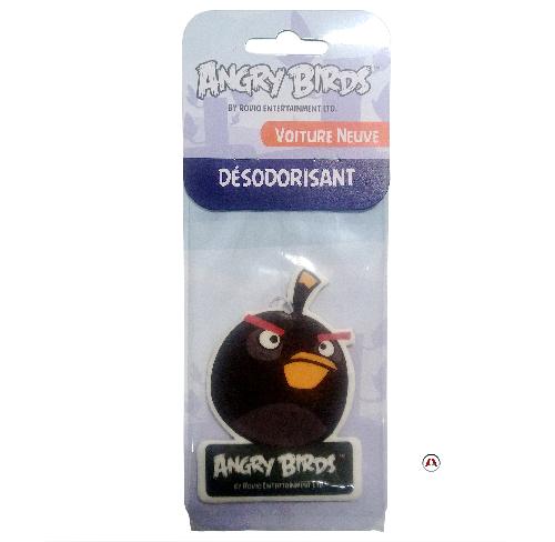 1 Desodorisant - Angry Birds Oiseau Noir - Voiture Neuve