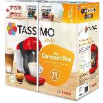 Machine A Expresso 1 machine a multi-boissons Tassimo BOSCH - STYLE TAS1103 rouge + 2 packs de T- Discs - 0.7 l