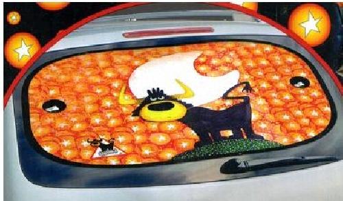 1 Pare-Soleil Arriere -Animals on Board- 100x50cm - Taureau - archives