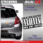 Stickers Monocouleurs 1 sticker Bad Boy Inside 12.5 cm - Parental Advisory - Run-R
