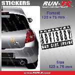1 sticker Bad Girl Inside 12.5 cm - Parental Advisory - Run-R