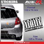 1 sticker Explicit Power 12.5 cm - Police Advisory - Run-R