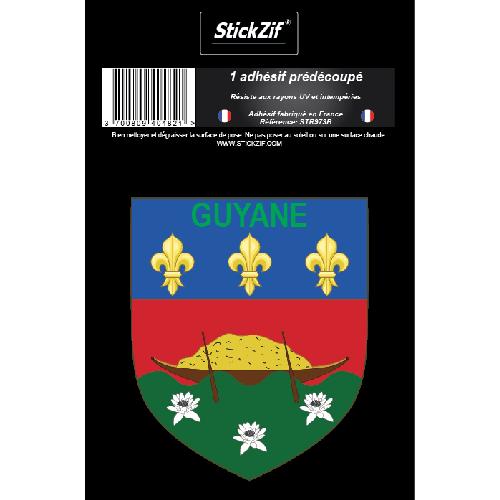 Stickers Multi-couleurs 1 Sticker Guyane - STR973B