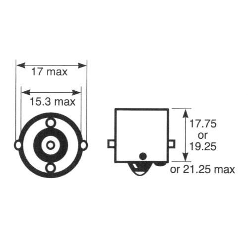 Ampoules BA 12V 10 Ampoules 12V R5W BA15S