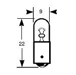 Ampoules BA 12V 10 Ampoules 12V temoin T4W BA9S