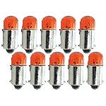 10 Ampoules BA9S - 12V - 4W - Temoin - Eclairage Orange