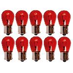 Ampoules BA 12V 10 Ampoules BAu15S - Orange - 12V 21W - plots decales - Clignotants