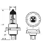 Ampoules H4 12V 10 Ampoules H4 P45T 60-55w 12V - Code europeen