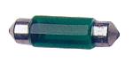 Ampoules Wedgebase - Veilleuses 10 Ampoules Navettes - 12V - 10W - T11 - 41mm - Vert - C5W - 41mm