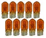 Ampoules Wedgebase - Veilleuses 10 Ampoules T10 - 12V - 5W - Wedgebase - W2.1w9.5D - Orange