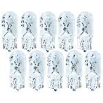 10 Ampoules T10 - 12V 5W - Wedgebase - W2.1x9.5D 2800K - Blanc