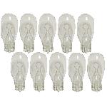 10 Ampoules T15 - 12V 18W 2800K - Wedgebase - W2.1x9.5D - Blanc