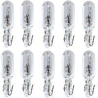10 Ampoules T5 12V 1.2W 2800K Wedgebase W2x4.6D Blanc