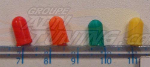 Ampoules Wedgebase - Veilleuses 10 Caches Ampoules T5 - Orange - 5mm