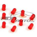 10 Caches Ampoules T5 - Rouge - 5mm pour tableau de bord