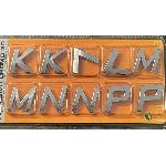 10 Lettres Chromees 3D Adhesives -KLMNP- BC Corona - archives
