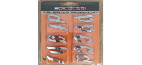 10 Lettres Chromees 3D Adhesives -kmlnp- BC Corona - archives