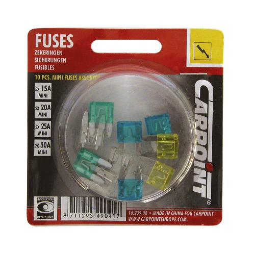 Fusibles pour auto ATO Mini 10 Mini Fusibles assortis 15A 20A 25A 30A