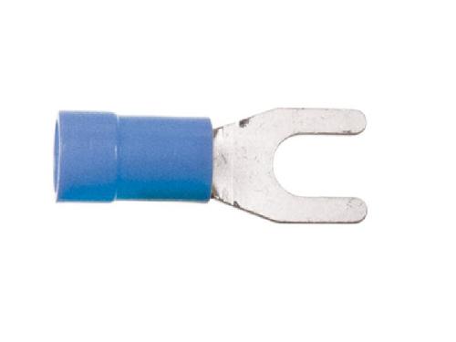 Cosses - Fils 100 Connecteurs fourche bleus 1.5 a 2.5 mm2 4.0mm