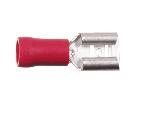 Cosses - Fils 100 Cosses avec connecteur plat 4.8mm D0.5 - 1.0mm2 - rouge