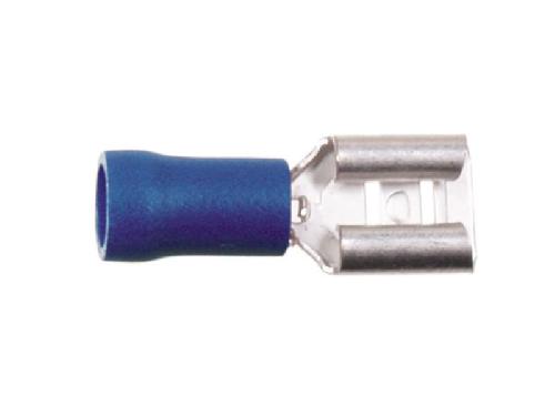 Cosses - Fils 100 Cosses Connecteur plat 2.8mm D1.5-2.5 mm2 - bleu