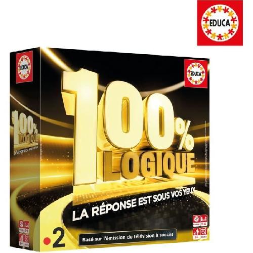 Jeu De Questions - Reponses 100% Logique La Réponse est sous vos yeux. Jeu de société. Adapté de l'émission TV. des 8 ans. Educa