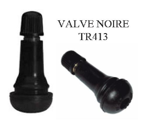Piece Detachee De Pneu - Valve Pneu 100 Valves de Roues Noires HTR413