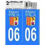 Stickers Plaques Immatriculation 10x Autocollant departement 06 - ALPES MARITIMES