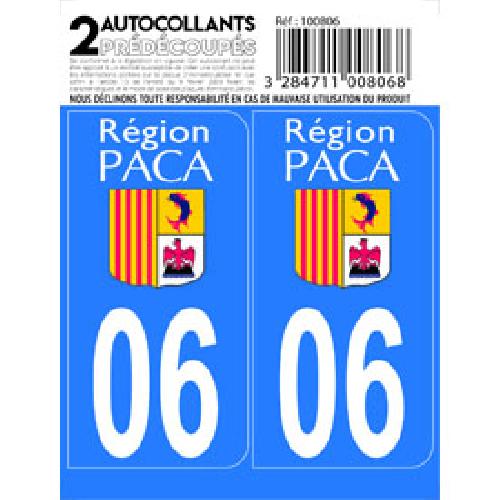 Stickers Plaques Immatriculation 10x Autocollant departement 06 - ALPES MARITIMES