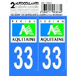 Stickers Plaques Immatriculation 10x Autocollant departement 33 - GIRONDE