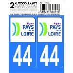 10x Autocollant departement 44 - PAYS DE LA LOIRE