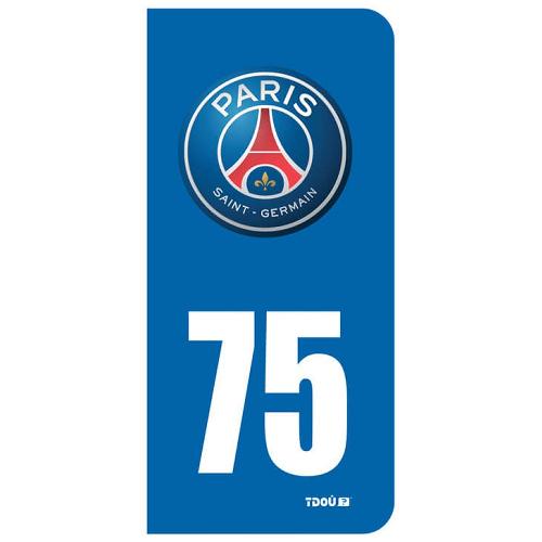 Stickers Plaques Immatriculation 10x Autocollant pour plaque immatriculation Dep 75 PSG - Paris Saint Germain