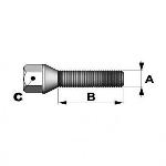 Vis 12x150 10x Vis de roue 12x150 L2 40mm tete 17mm