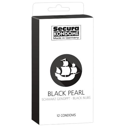 12 Preservatifs Noirs Perles - Black Pearl