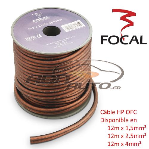 Cable de Haut-Parleurs 12m Cable haut-parleur Focal ES15 2x1.5mm2 OFC