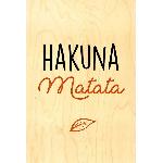 12x Carte Postale Bois Hakuna Matata